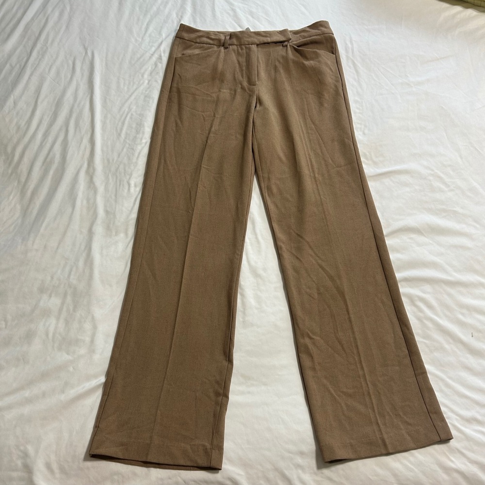 CPW Womens Camel Brown Wool Blend Straight Leg Dress Pants Trousers Size 6